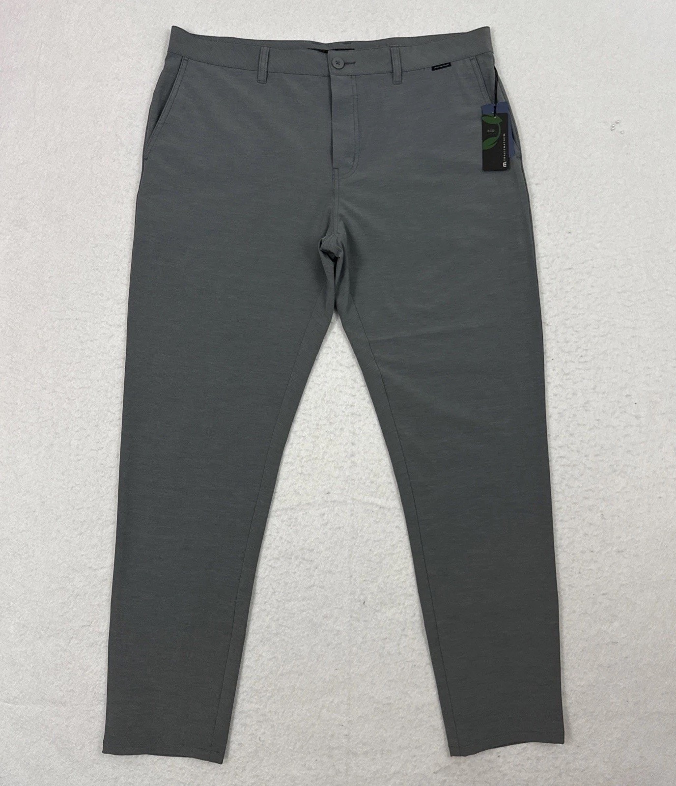 Travis Mathew Golf Pants Mens 38 Gray Open To Close Performance Tech Chinos